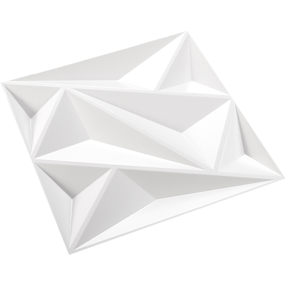 Living and Home White Diamond Design 3D Wall Panels 12 Pack Image 2