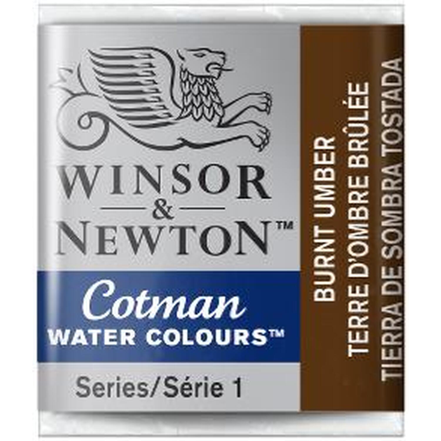 Winsor and Newton Cotman Watercolour Half Pan Paint - Burnt Umber Image