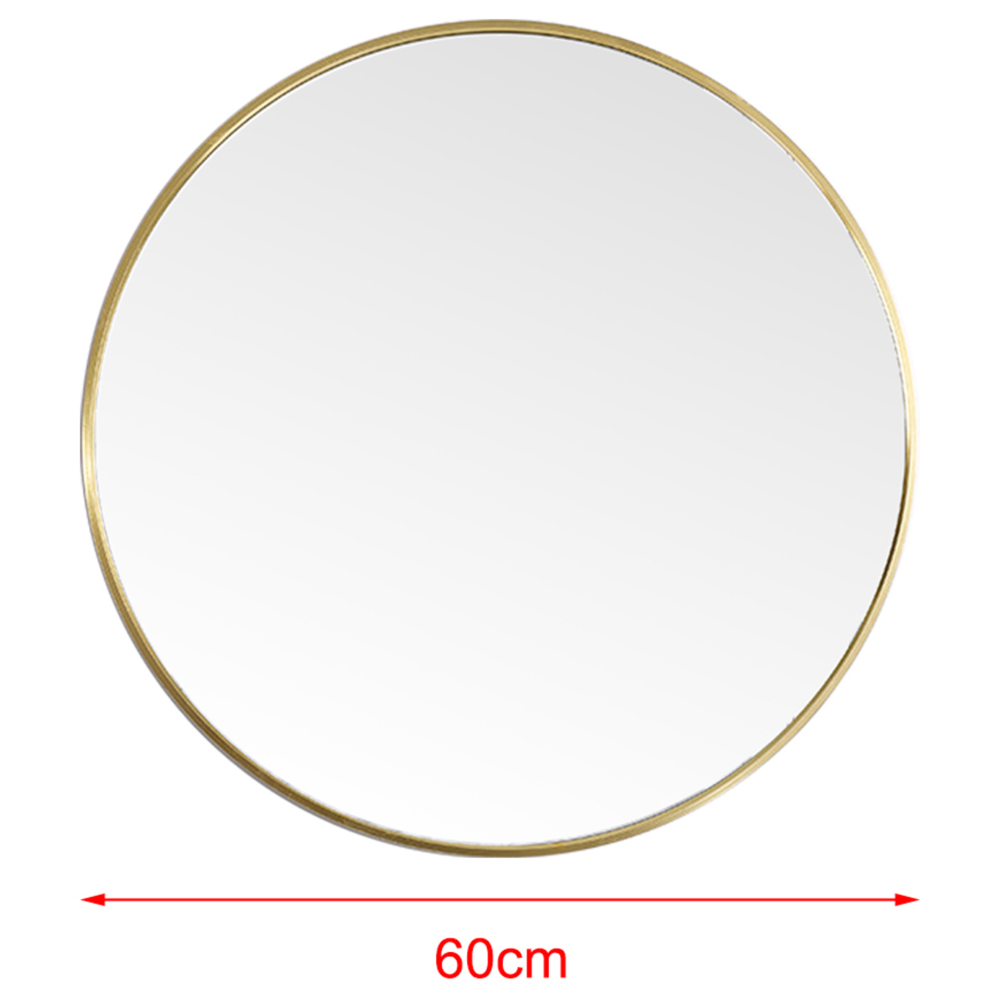Living and Home Gold Frame Nordic Wall Mounted Bathroom Mirror 60cm Image 6