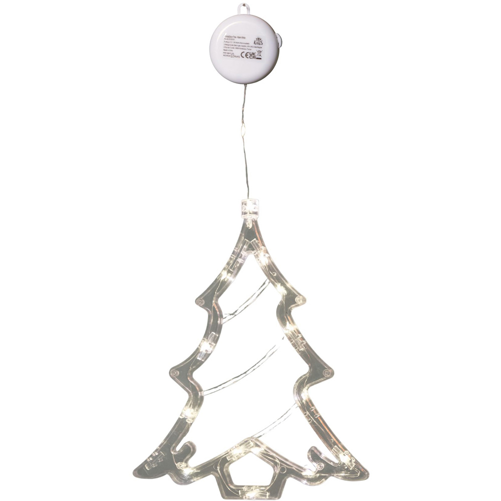 Samuel Alexander 15 Warm White LED Christmas Tree Battery Operated Window Decoration 20cm Image 2