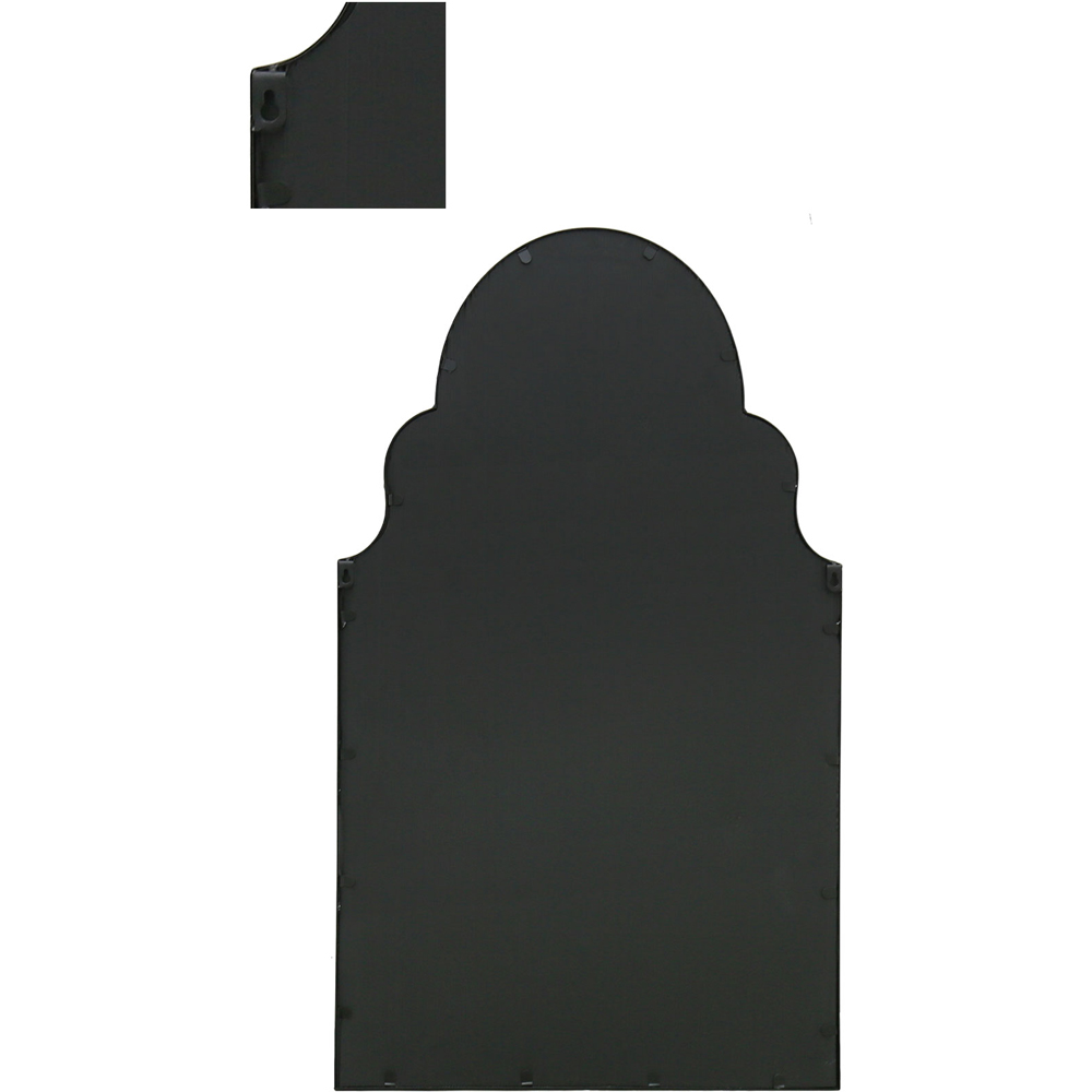 MirrorOutlet The Arcus Black Framed Arched Garden Wall Mirror 104 x 61cm Image 4