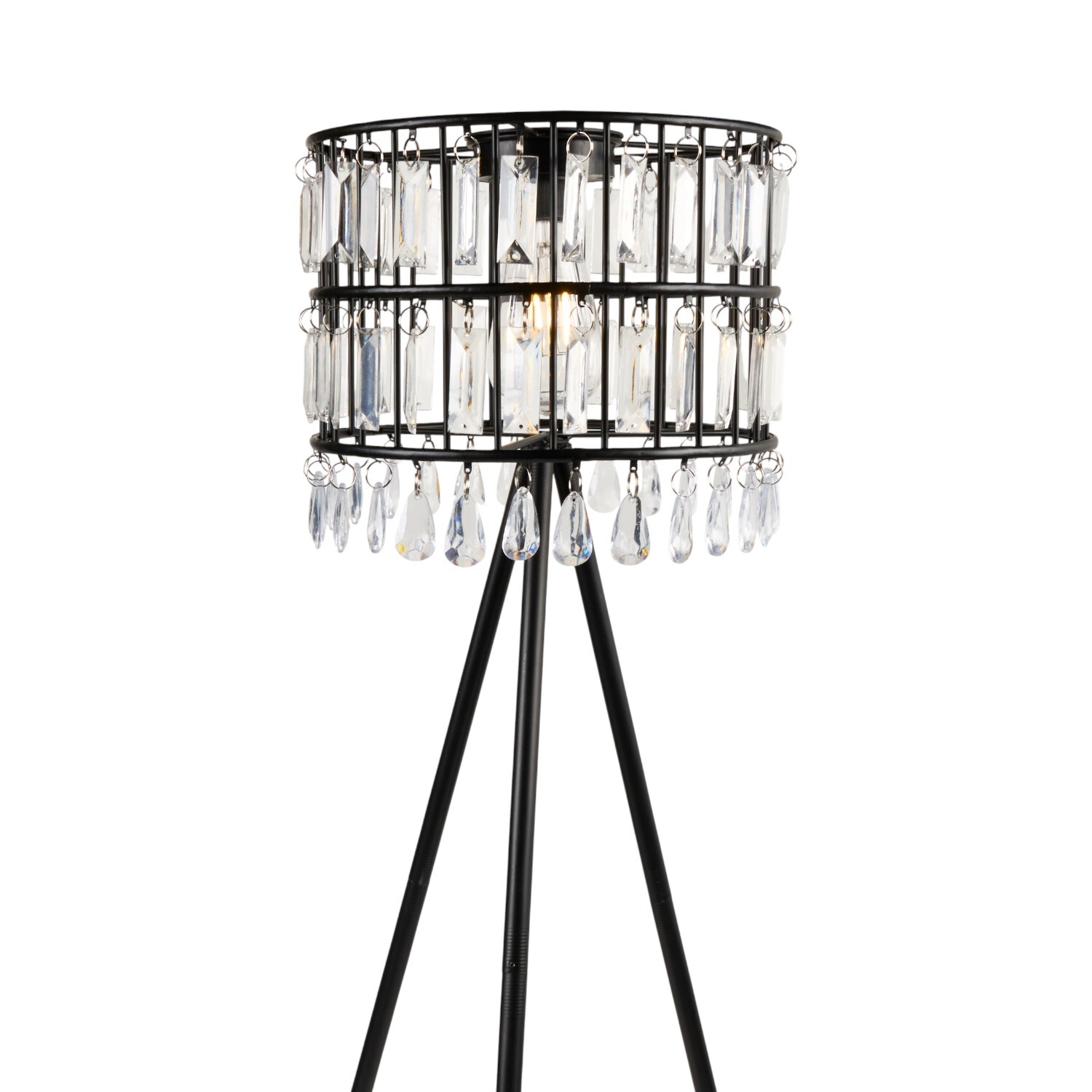 Solar Crystal Standing Lamp Black Image 5