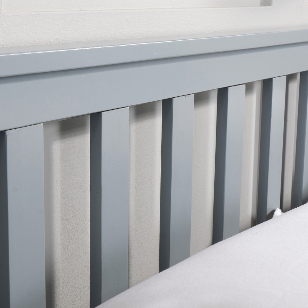 Home Source Florida Double Grey Wooden Bed Frame Image 4