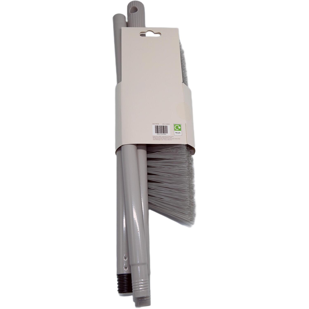Eden Ribbed Broom with 3 Section Handle Grey Image 3