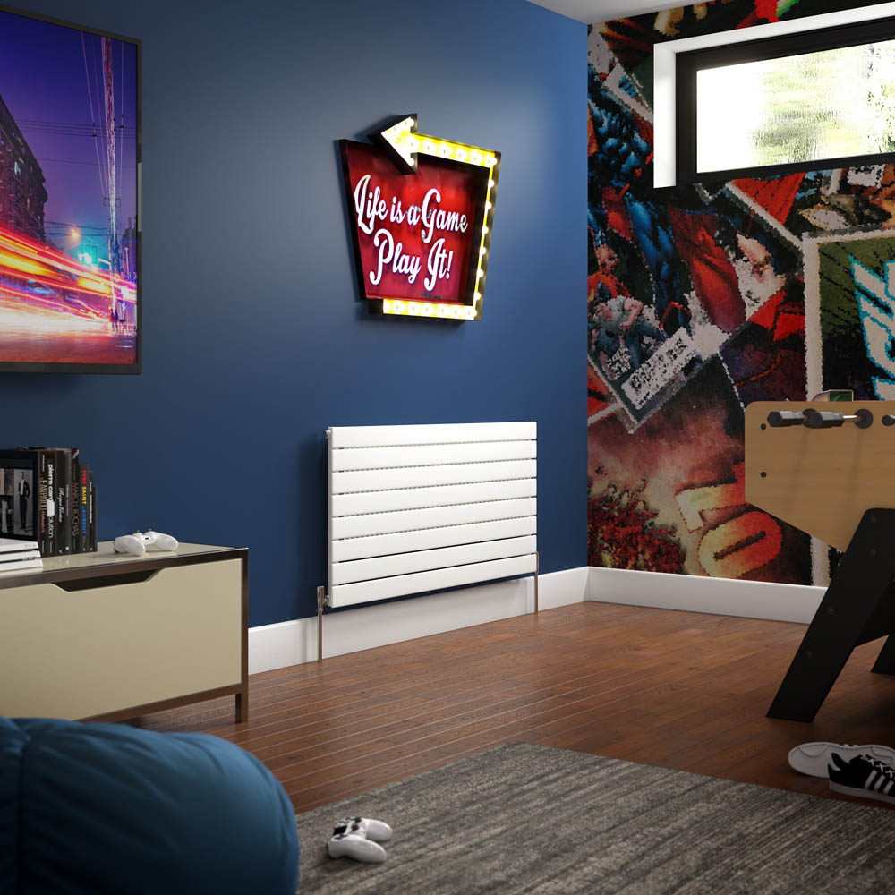 Henrad by Stelrad Verona Single Plane White Radiator 592 x 1000mm Image 2