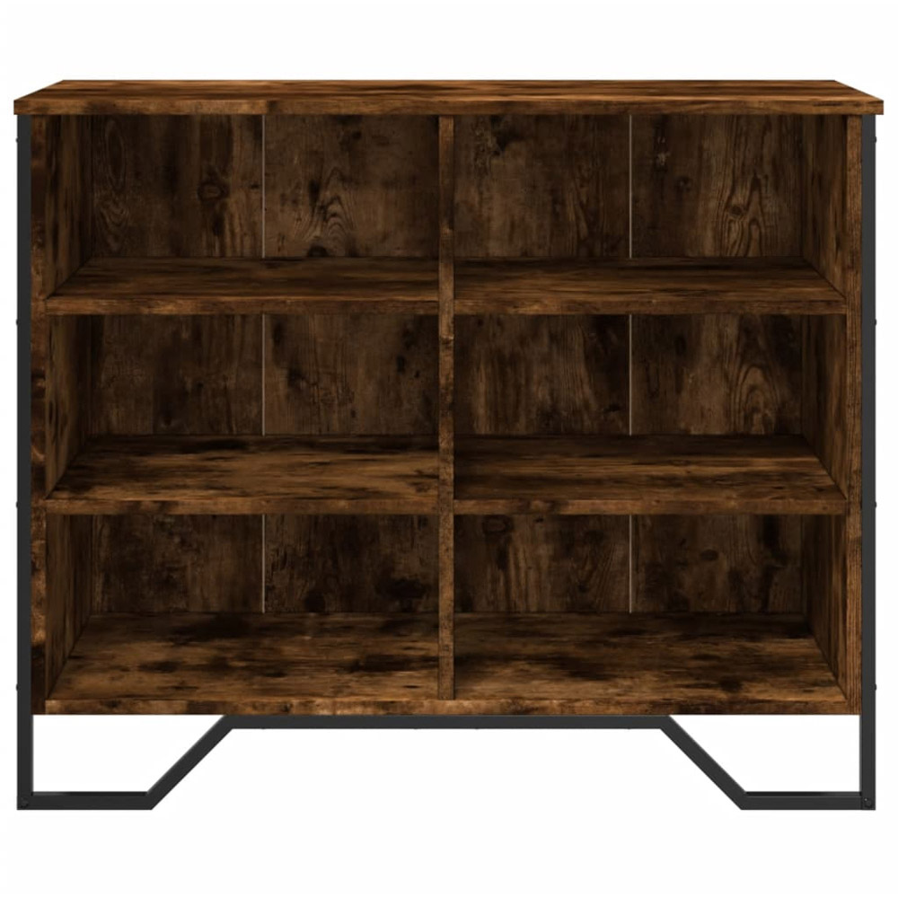 vidaXL 6 Shelf Smoked Oak Sideboard Image 4