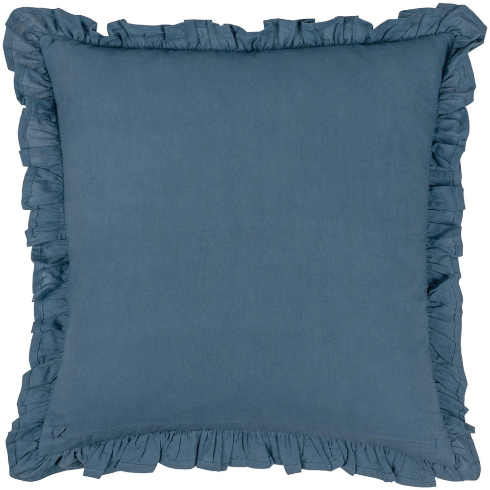 Paoletti Kirkton French Blue Floral Pleated Cushion Image 3