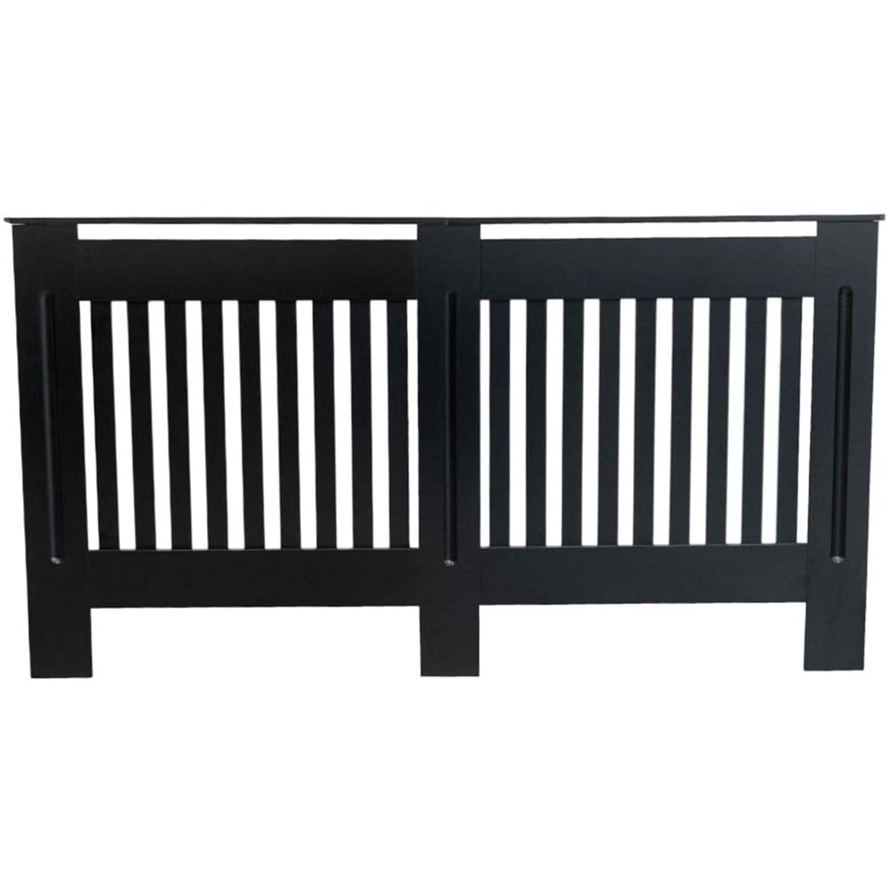 Jack Stonehouse Matt Black Vertical Line Radiator Cover Large Image 3