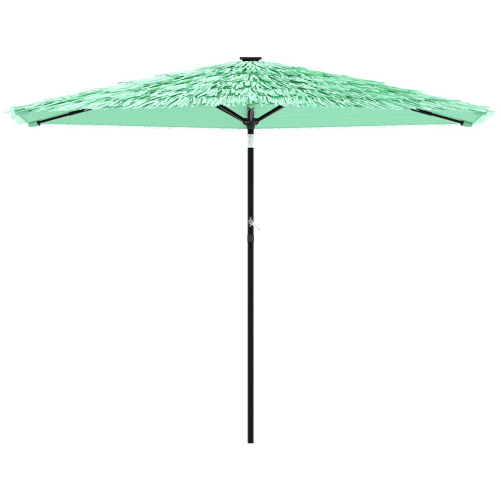 vidaXL Green Straw Top Garden Parasol with Steel Pole 2.8m Image 2