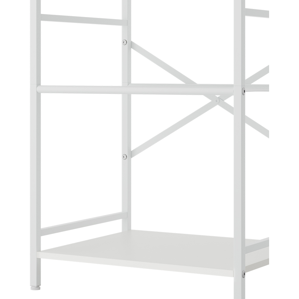 Living and Home 4-Tier White Dressing Table with Open Shelves Image 7
