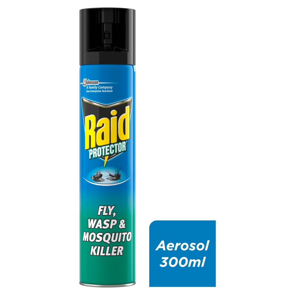 Raid Protector Fly Wasp and Mosquito Killer 300ml Image 1