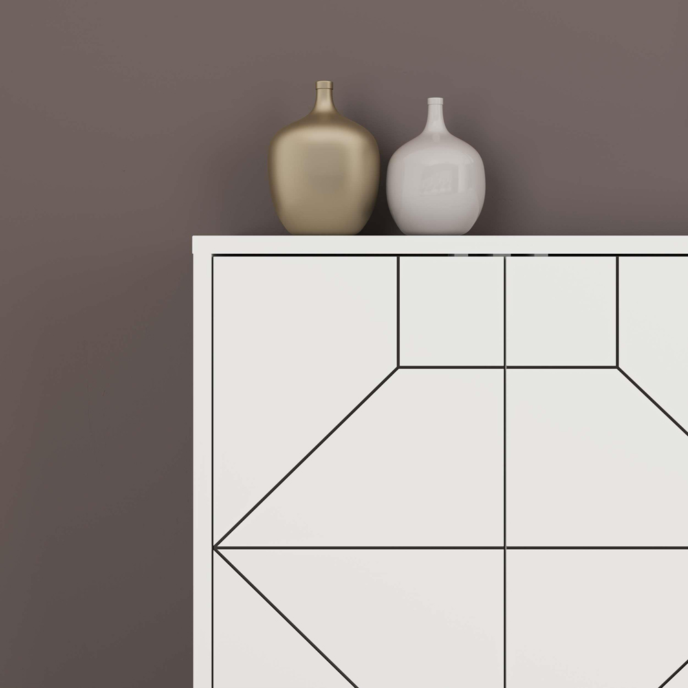 Dune 6 Door White Console Table Image 3