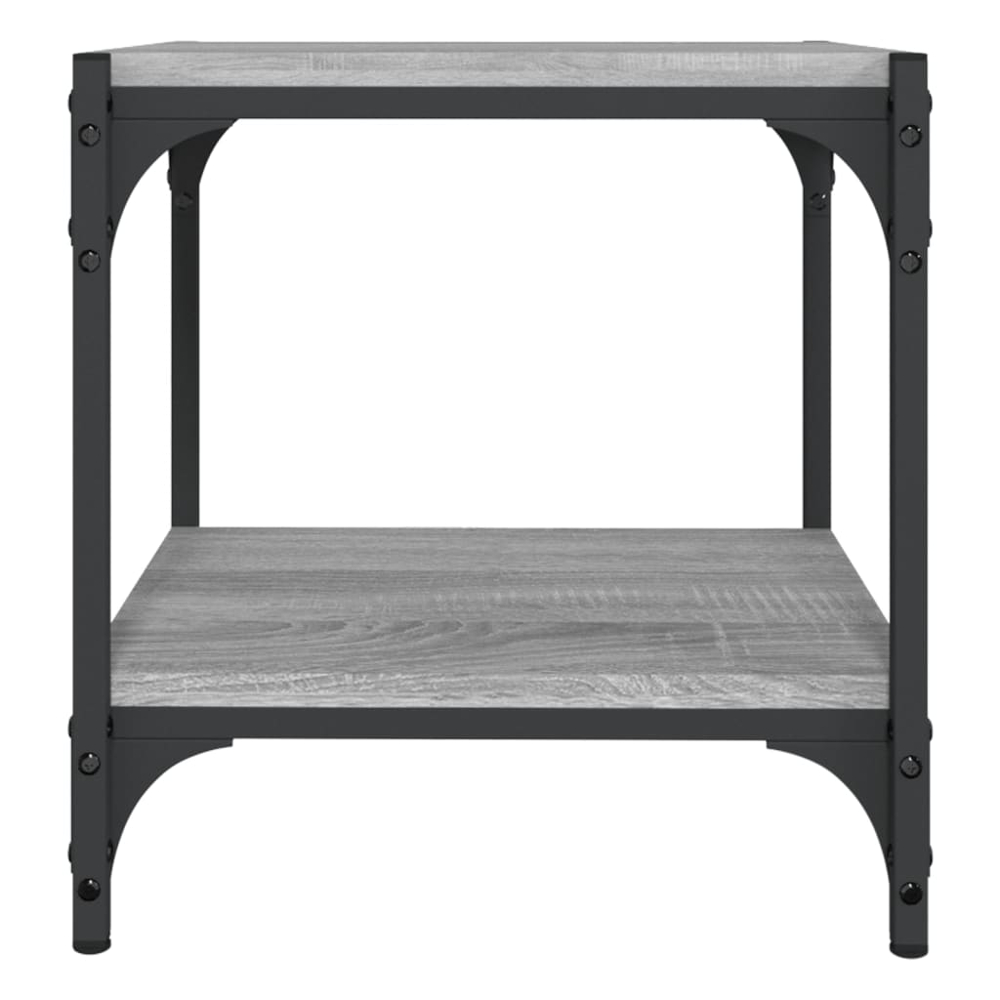 vidaXL Single Shelf Grey Sonoma Wood and Steel TV Cabinet Image 5