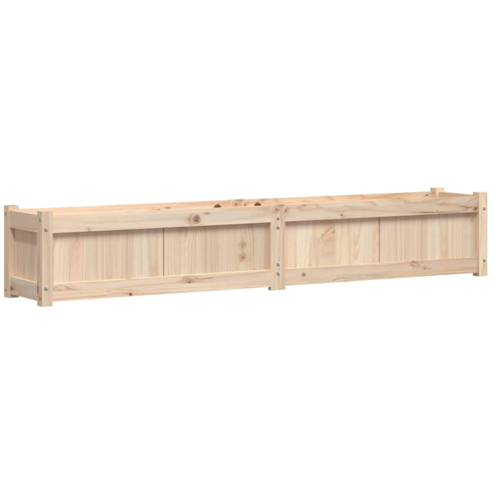 vidaXL Brown Solid Pine Raised Garden Planter 180 x 31 x 31cm Image 1
