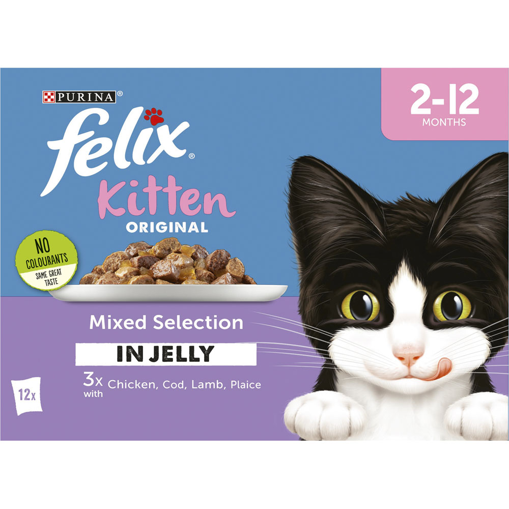 Felix Original Kitten Mixed Selection in Jelly Cat Food 12 x 100g Image 12