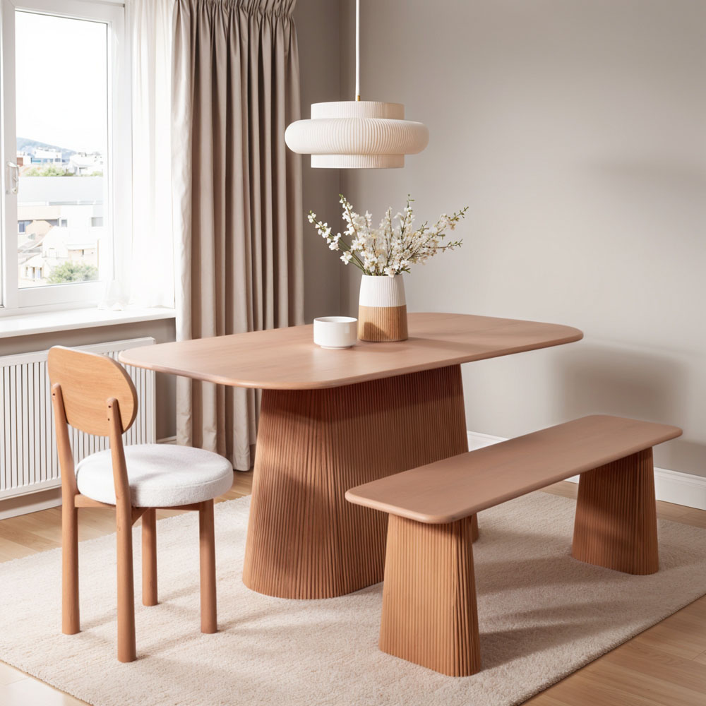 IH Design Jodhpur 8 Seater Solid Wood Dining Table Image 6