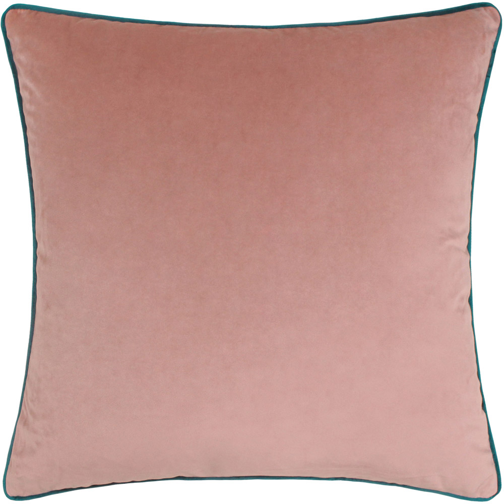 Furn Meridian Blush and Teal Velvet Cushion 45 x 45cm Image 1