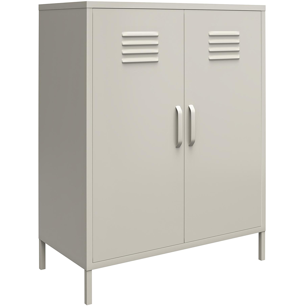 Dorel Bradford 2 Door 3 Shelf Taupe Metal Storage Cabinet Image 2