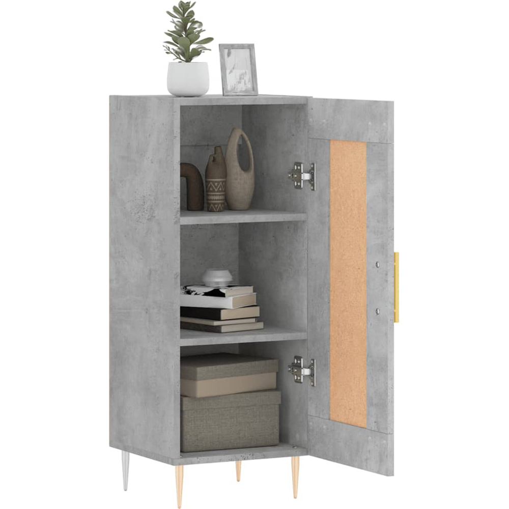 vidaXL Single Door Concrete Grey Wooden Sideboard Image 3