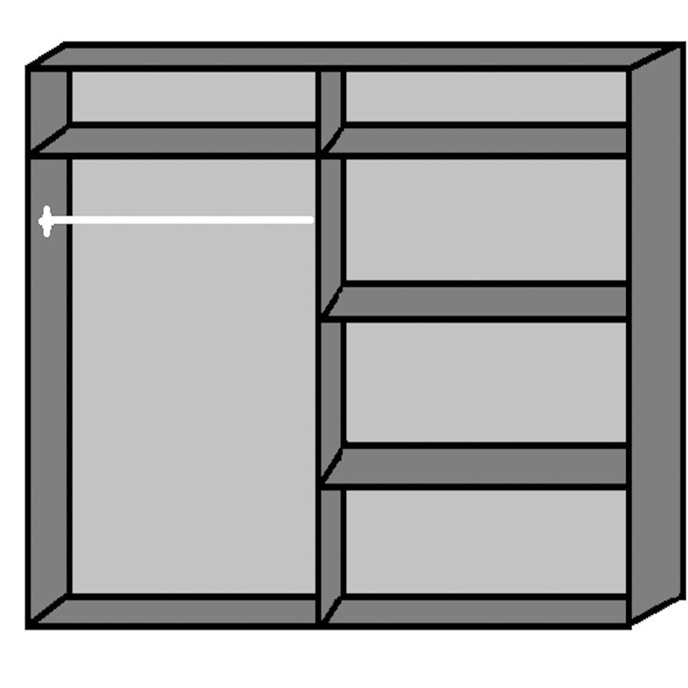 TJ'S Sligo 4 Door White Mirrored Wardrobe Image 4