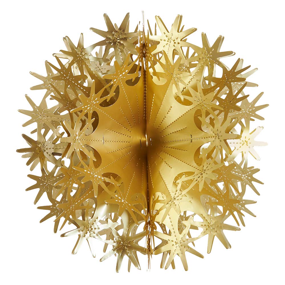 Wilko Gold Foil Ball Decoration Image 1