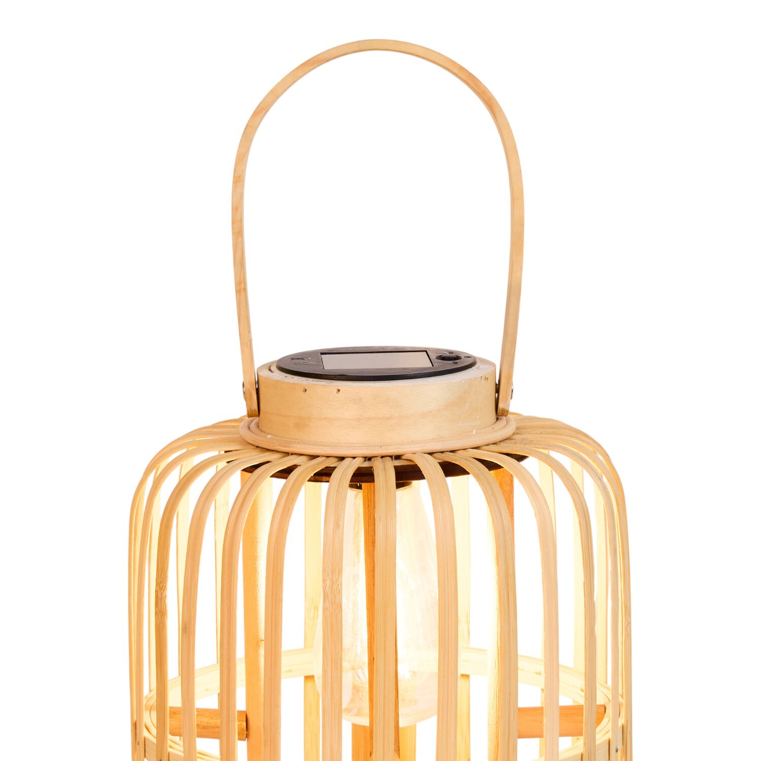 Solar Bamboo Effect Lantern Natural Image 5