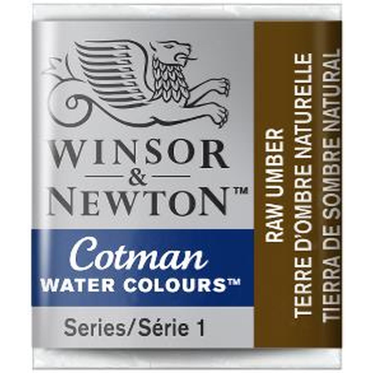 Winsor and Newton Cotman Watercolour Half Pan Paint - Raw Umber Image