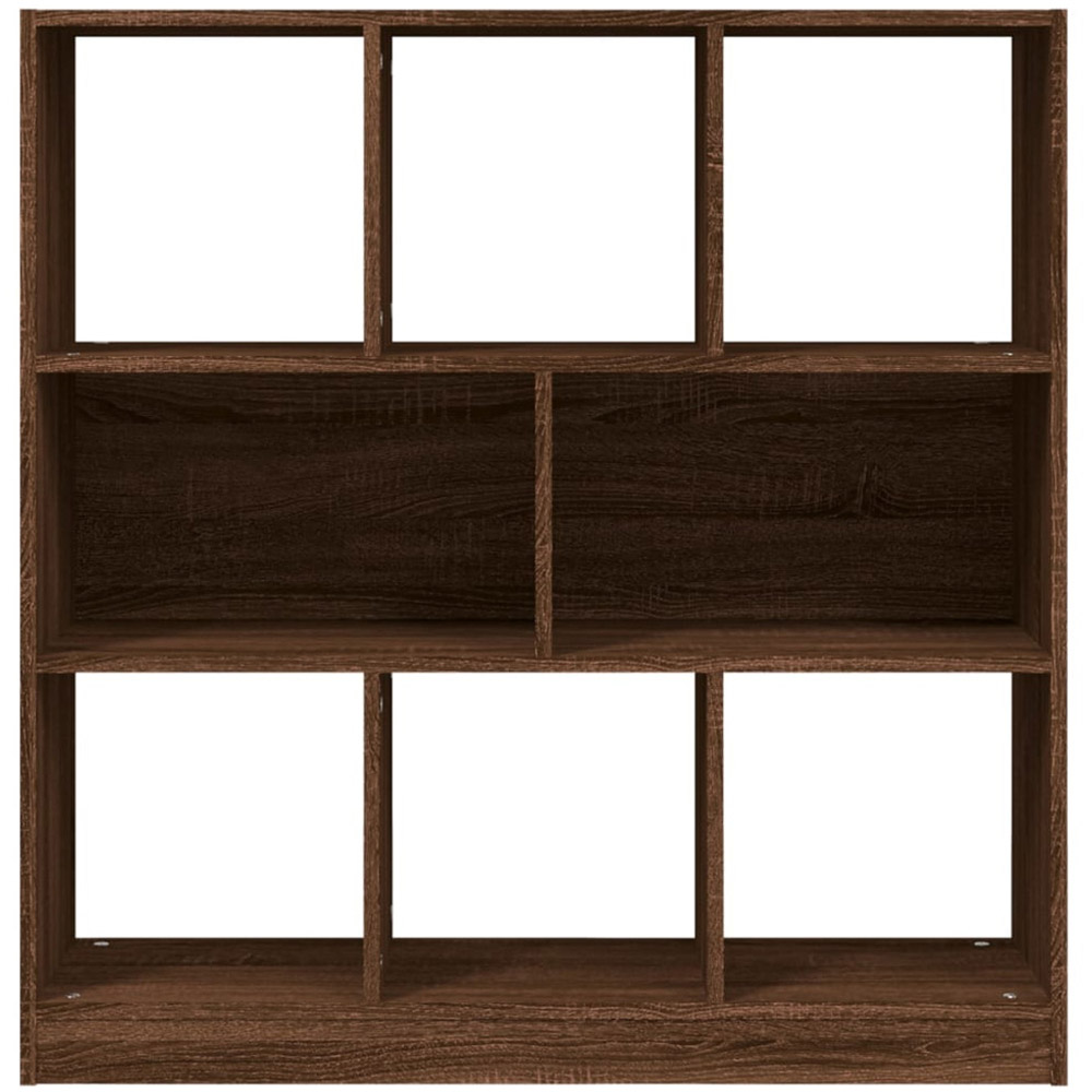 vidaXL 8 Shelf Brown Oak Wooden Bookcase Image 4