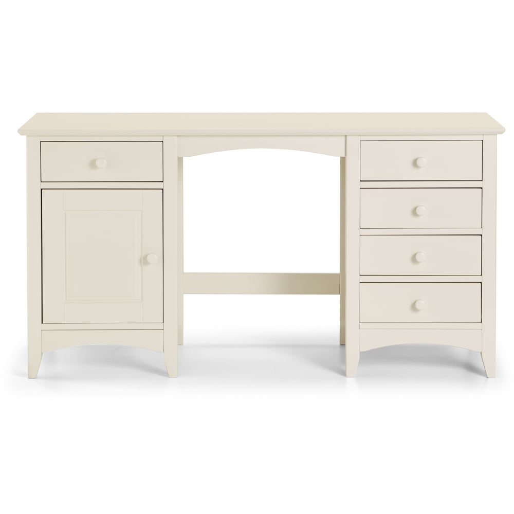 Julian Bowen Cameo Single Door 5 Drawer Stone White Dressing Table Image 2