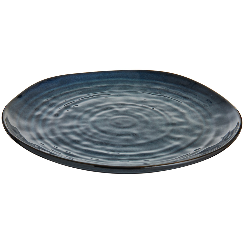 Wilko Stormy Blue Glaze Dinner Plate Wilko