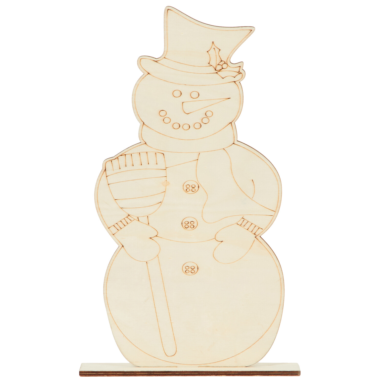 Wooden Xmas Characters - Brown Image 4
