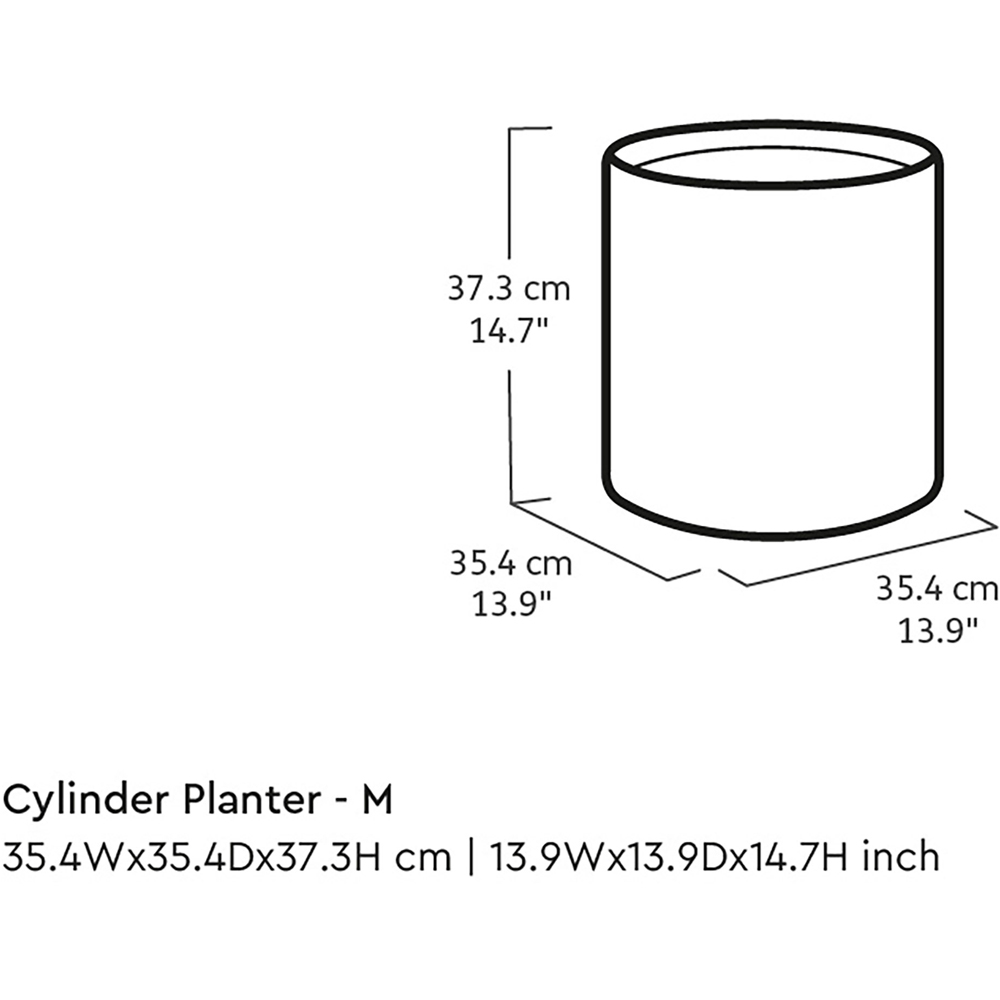 Keter 3 Piece Graphite Rattan Effect Cylinder Planter Set Image 5