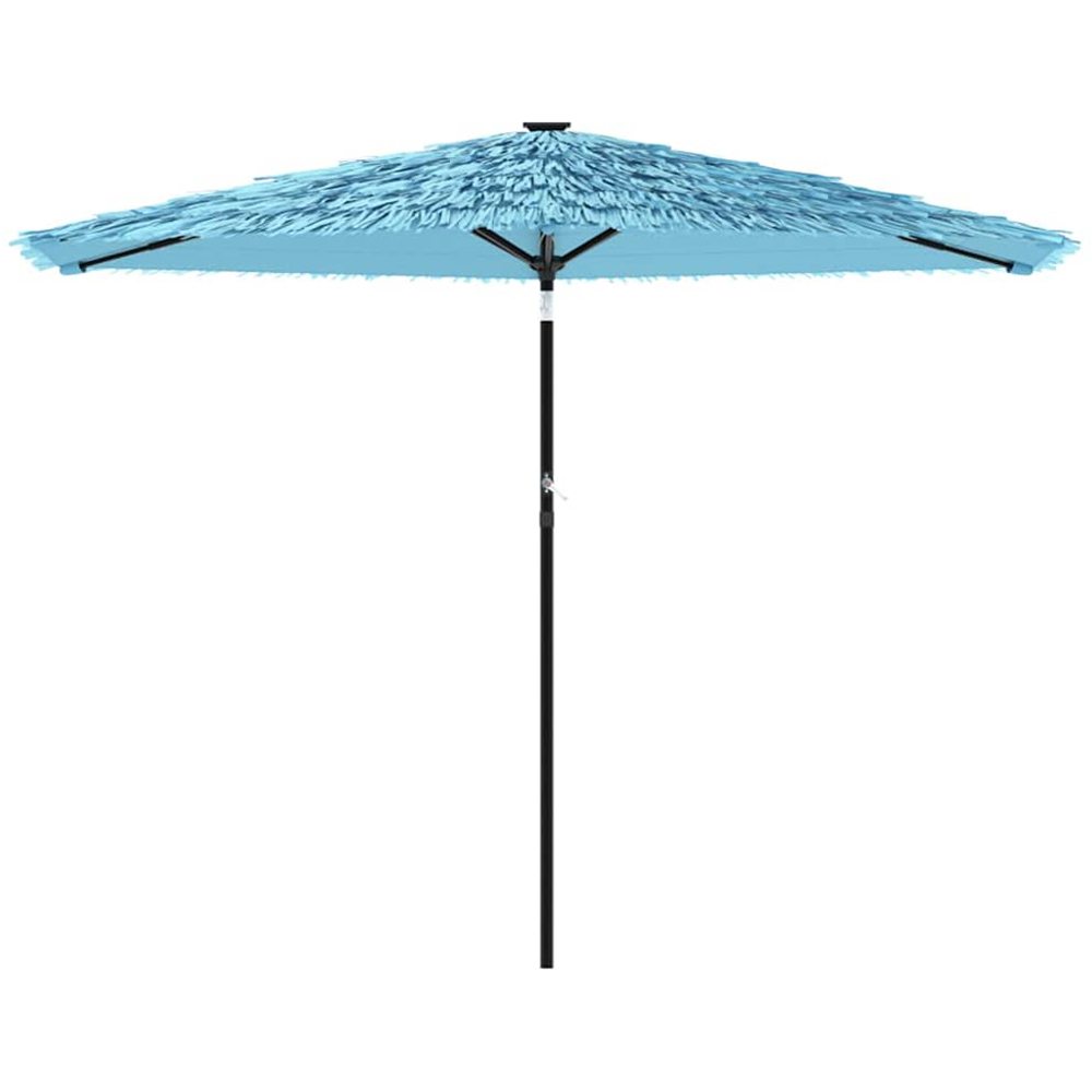 vidaXL Blue Straw Top Garden Parasol with Steel Pole 2.8m Image 2