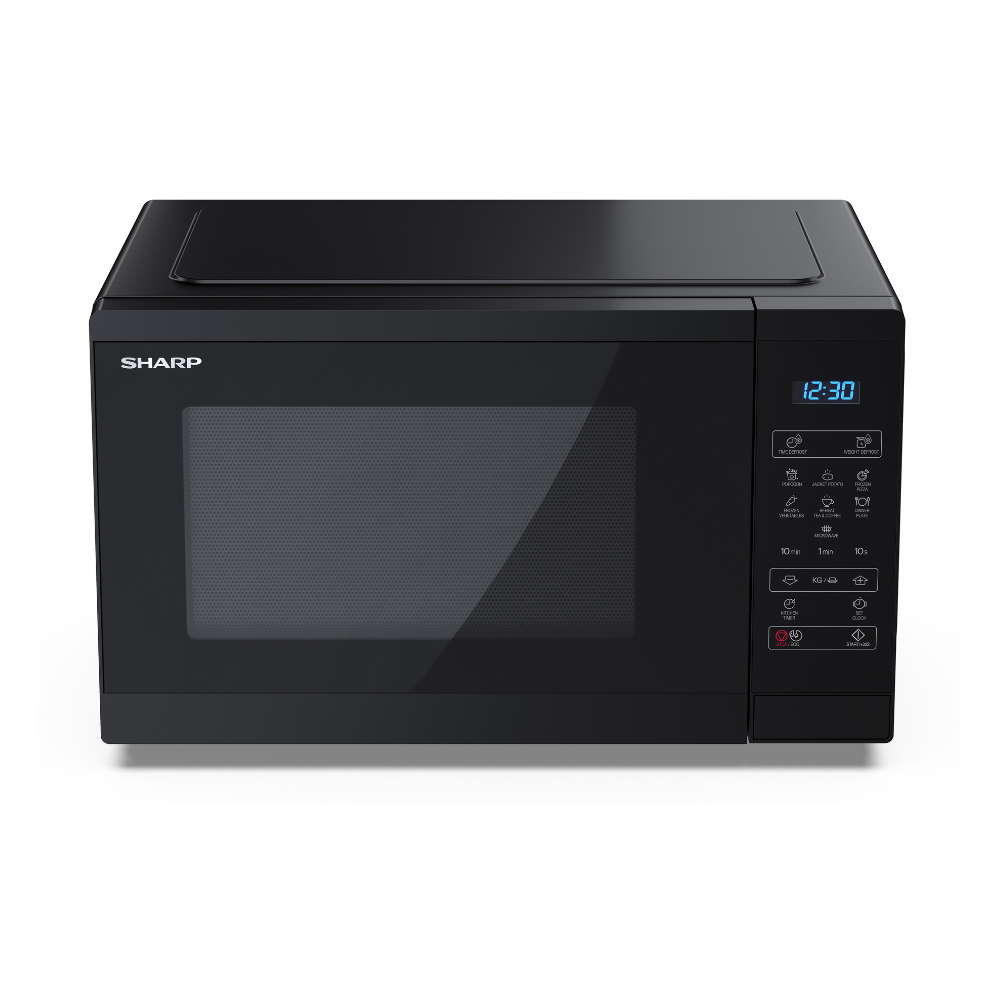 Sharp Black 25L Solo Electronic Control Microwave 900W Image 2