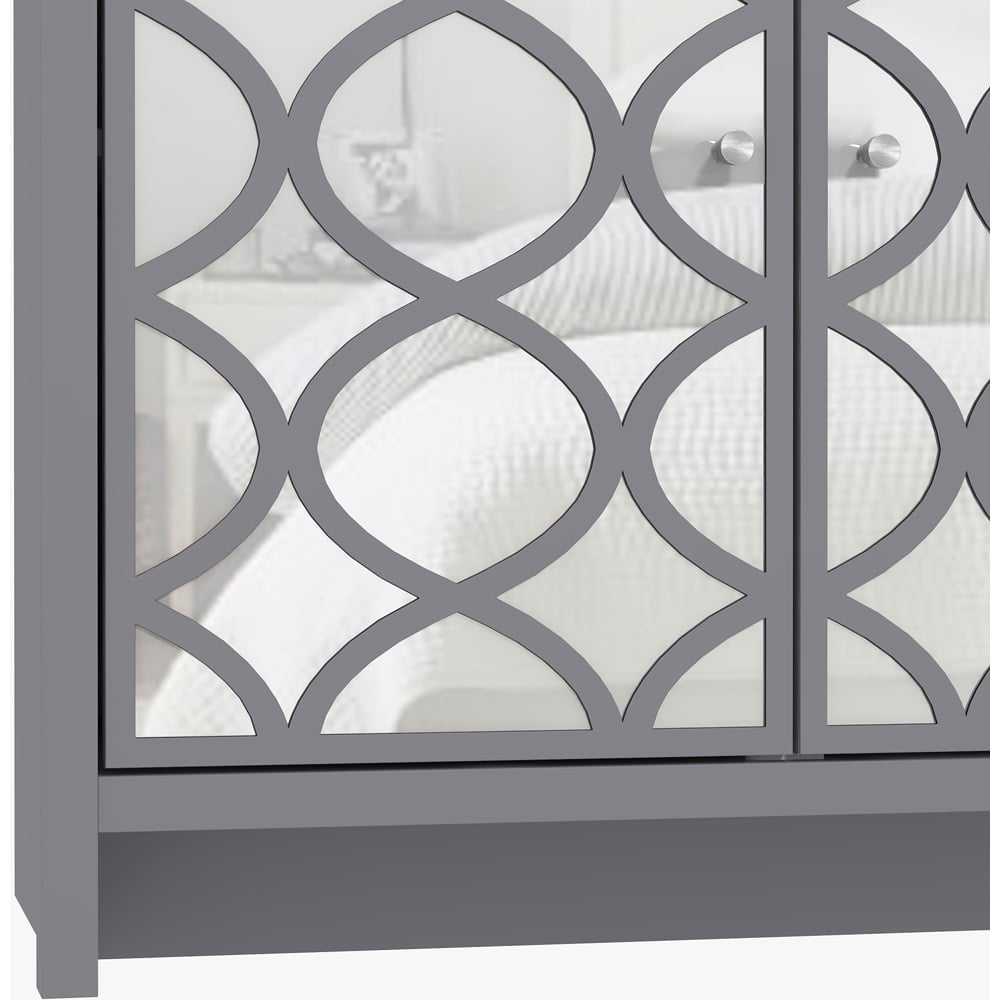 GFW Arianna 3 Door Cool Grey Sideboard Image 6