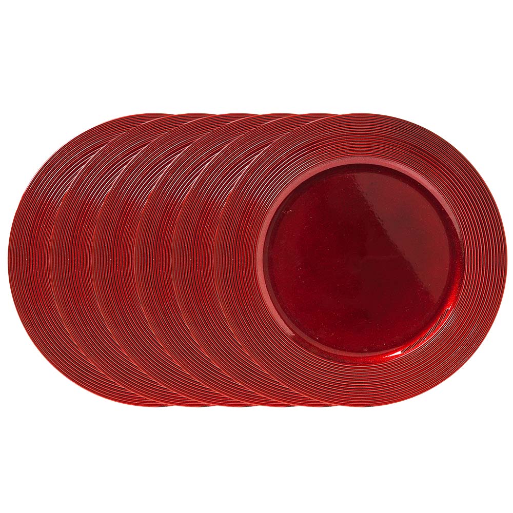 Wilko Red Charger Plate Image 4