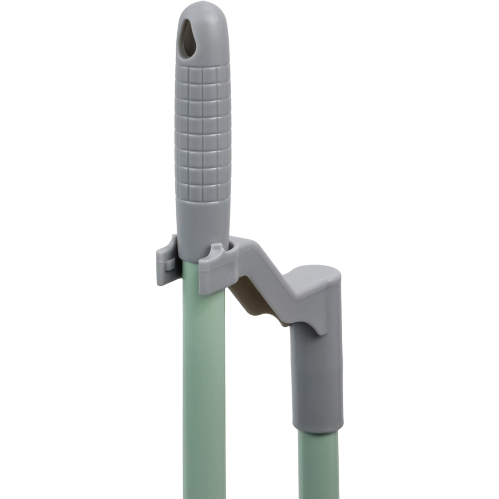 JVL Grey Long Handle Dust Pan and Brush Set Image 6