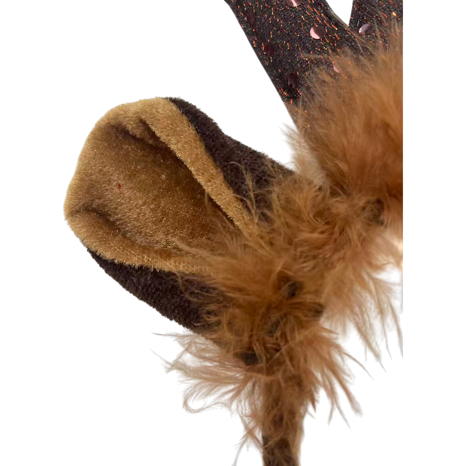 Festive Reindeer Headband Brown Image 2