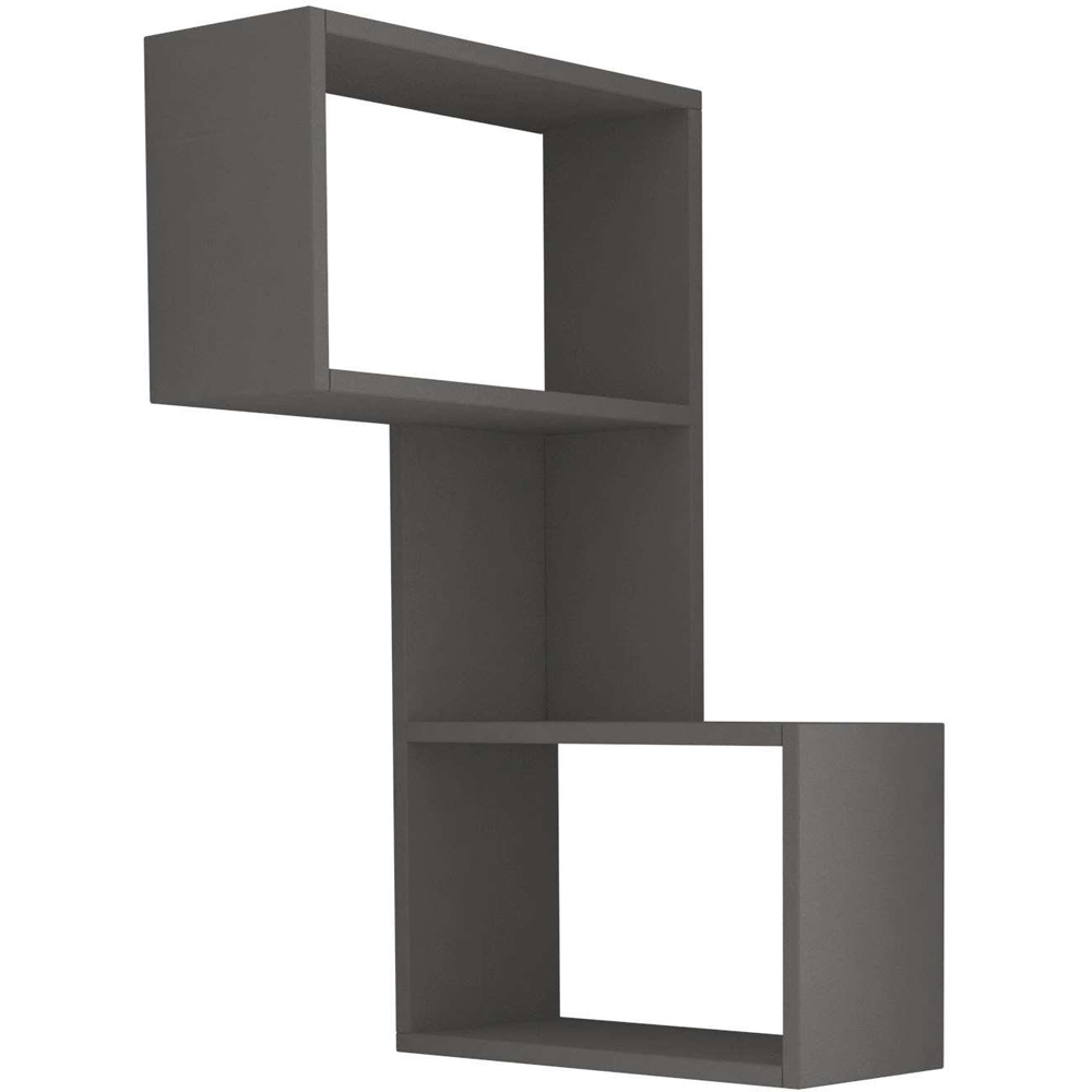 Decortie Part 3 Shelf Anthracite Wall Mounted Corner Shelf Image 2