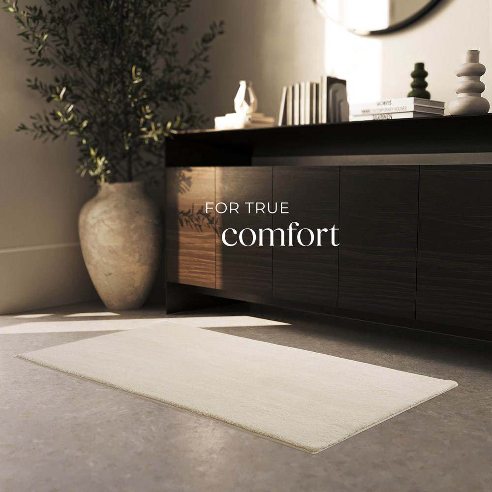 tectake Zonelle Beige Short Pile Ultra Soft Rug 150 x 80cm Image 3