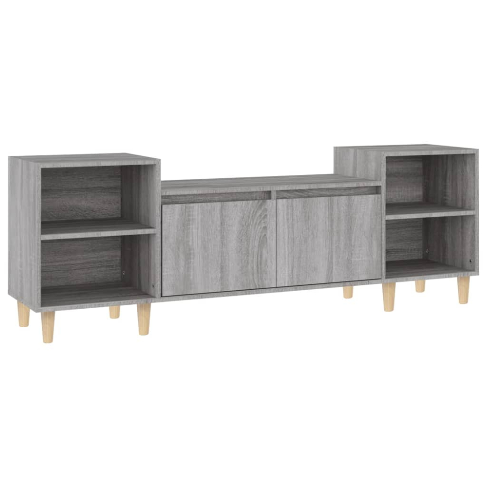 vidaXL 2 Door 4 Shelf Grey Sonoma TV Cabinet Image 2