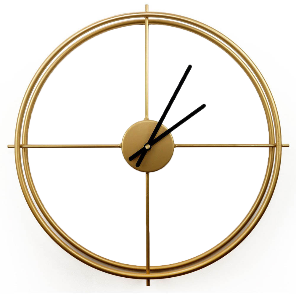 WALPLUS Gold Larrys Minimalist Iron Wall Clock Image 1