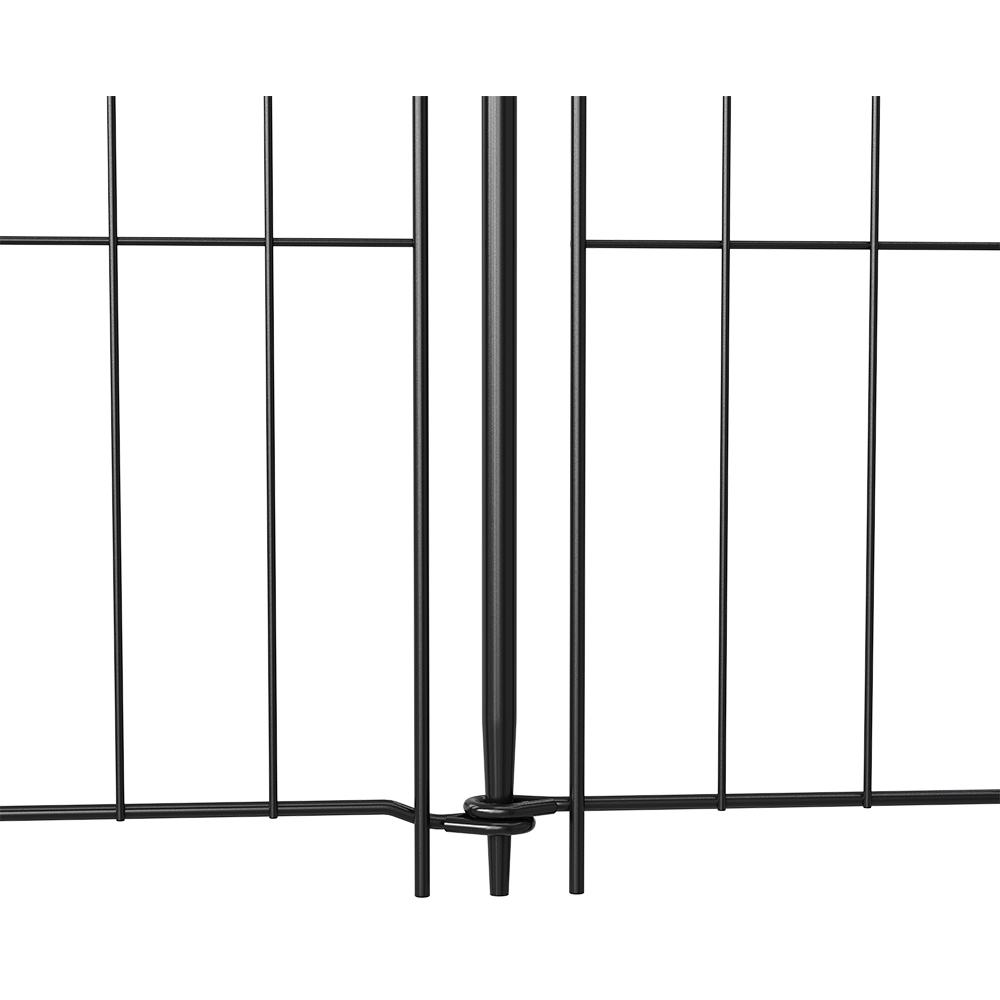 Living and Home 5 Piece Arch Top Metal Garden Fence Image 4
