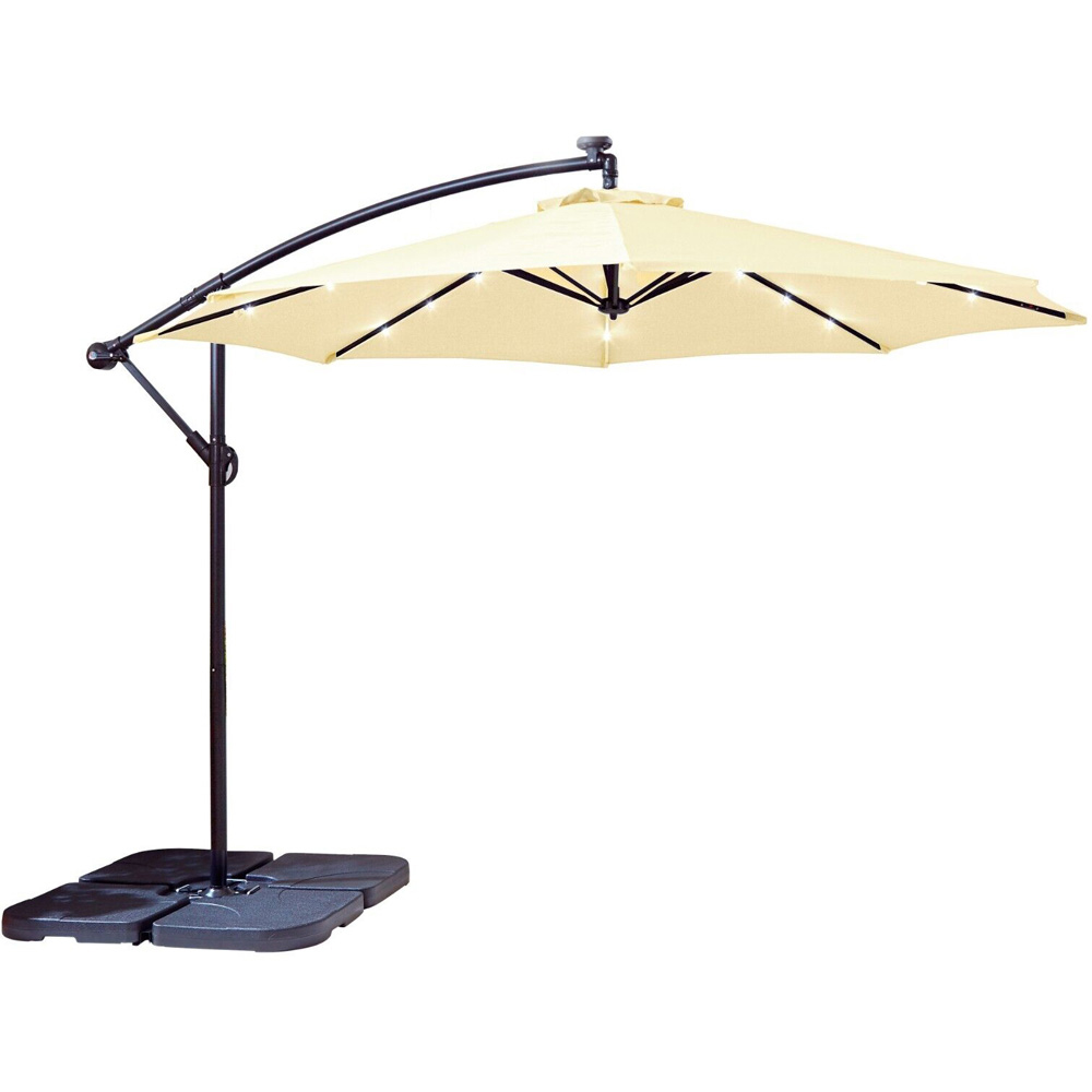 Neo Cream Parasol LED Lights and Base 3m Image 1