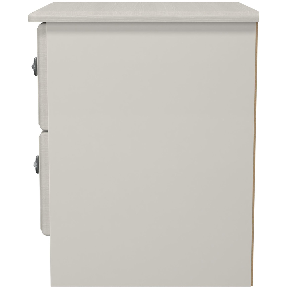 Crowndale Pembroke 2 Drawer Grey Ash Compact Bedside Cabinet Ready Assembled Image 4