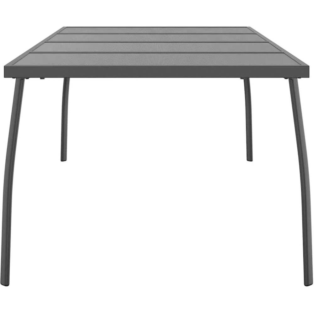 vidaXL 6 Seater Anthracite Steel Mesh Rectangular Garden Table Image 4