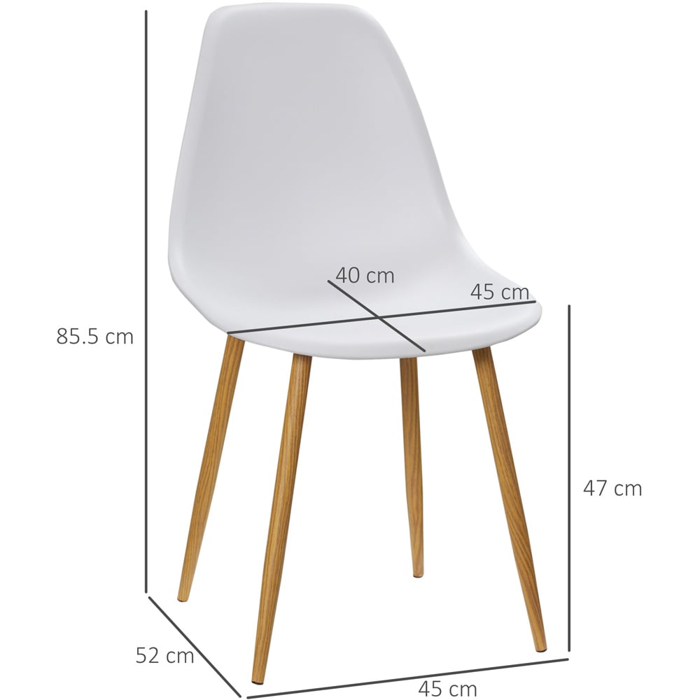 Portland Set of 4 White Dining Chair Image 8