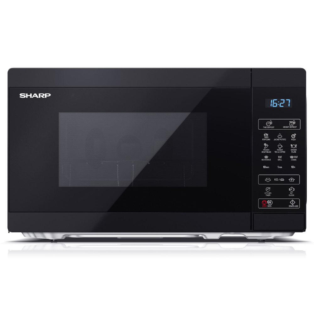 Sharp Black 20L Grill Electronic Control Microwave 800W Image 1