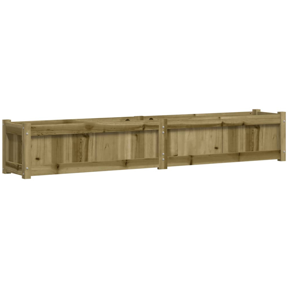 vidaXL Brown Pine Wood Raised Garden Bed 31 x 180 x 31cm Image 4