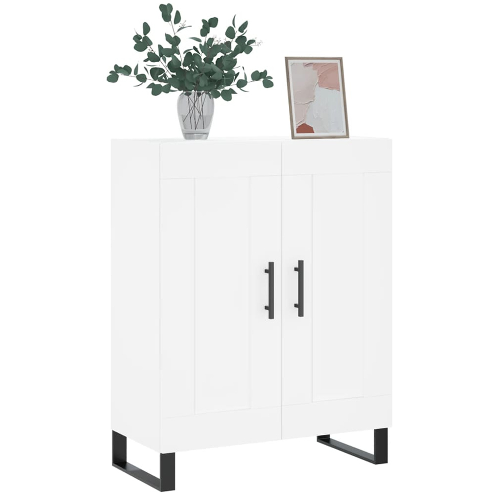 vidaXL 2 Door White Sideboard Image 3